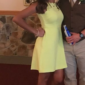 Yellow scalloped dress